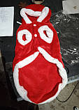 Костюм новорічного Оленя для собак RESTEQ. Теплий собачий костюм із підкладкою. Одяг для собак. Костюм для тварин Олень Санти XL, фото 3