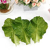 Штучне листя салату RESTEQ 10шт бутафорія муляж овочі імітація зелень, фото 2