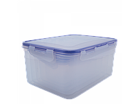 Набор контейнеров для пищевых продуктов с зажимом прямоугольных "3 в 1" (прозрачный)