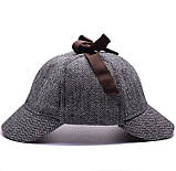 Кепка Шапельє шапка Шерлока Холмса RESTEQ, капелюх мисливця за оленями на розмір голови 55см, фото 2