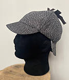 Кепка Шапельє шапка Шерлока Холмса RESTEQ, капелюх мисливця за оленями на розмір голови 55см, фото 4