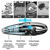 AUDEW вакуумний бездротовий пилосос, ручний пилосос для автомобіля та будинку 2200 мАг 3200кПа, фото 3