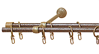 Карниз металевий Антична мідь подвійний трубчастий 16 мм посилений для важких штор