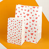 Пакети подарункові Серця 150*90*240 Паперові пакети на День святого Валентина, фото 7