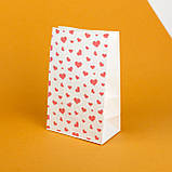 Пакети подарункові Серця 150*90*240 Паперові пакети на День святого Валентина, фото 3