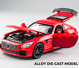 Модель автомобіля Mercedes Maisto AMG GT зменшена 1:32 зі фарами, що світяться, і звуковими ефектами мотора, фото 2