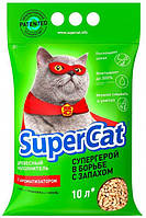 Super Cat Стандарт с ароматом Древесный впитывающий наполнитель 10 л - 3 кг