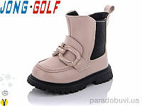 Зимове взуття для дівчинки бежеві черевики челсі 24-15 см челси детские зимние ботинки Jong Golf