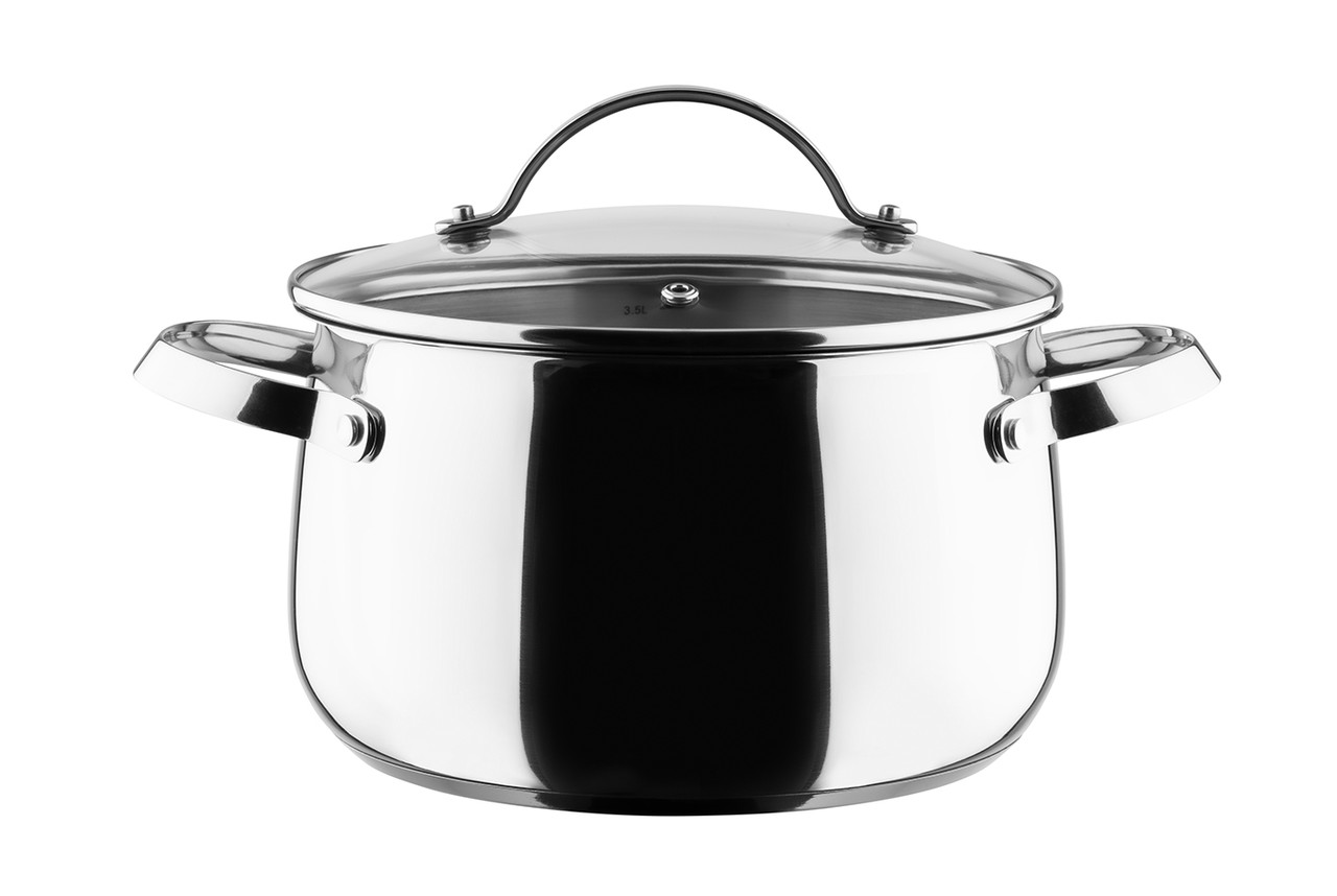 Каструля Vinzer Culinaire 50167, 4 л, 20 см, з нержавіючої сталі з кришкою, для всіх типів плит