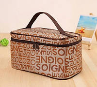Косметичка женская, сумочка для косметики дорожная нейлоновая с принтом