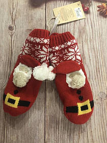 Тапочки-шкарпетки Next новорічні на хутрі стопа 16-17 см