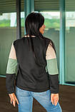 Теплий жіночий триколірний светр батал р.48-54 з трикотажу тринитка.  Арт - 1024/11, фото 7