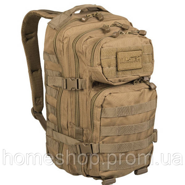 Штурмовий тактичний рюкзак 20 L Mil-Tec assault pack койот