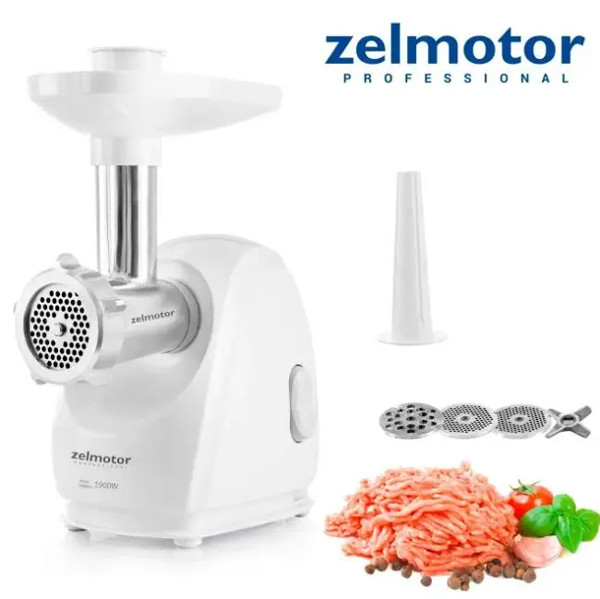 М'ясорубка Zelmotor Professional 1900W з овочерізкою