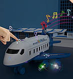 Іграшковий літак поліції зі звуковими та світловими ефектами, машинками та аксесуарами. Інтерактивна модель поліцейської, фото 6