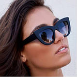 Чорні сонцезахисні окуляри Cat Eye RESTEQ, чорна оправа, фото 4