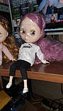 Шарнірна лялька Блайз Blythe 30 см. 4 кольори очей, фіолетове волосся, фото 2