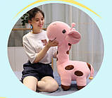 Плюшевий жираф RESTEQ, м'які іграшки, плюшева іграшка рожевий жираф 55 см, фото 6