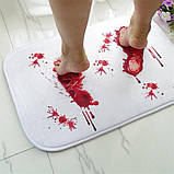 Антиковзний килимок у ванну кімнату RESTEQ, килимок для ванної Кроваві сліди 40*60см, фото 5