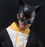 Маска Жінки Кішки, Catwoman, чорна напівлицьова латексна маска, супергерой з коміксів про Бетмена, DC Comics, фото 3