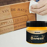 Натуральний поліроль для дерева BeeWax віск бджолиний, для відновлення зовнішнього вигляду дерева, 80g, фото 5