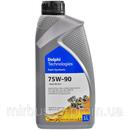 Трансмісійна олива 75W-90 GL5 (напівсинтетика в мости) 1L DELPHI