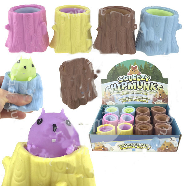 Іграшка-антистрес для рук Білка в пінечці набір 12 шт., фото 1