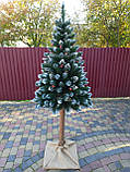 Ялинка на пні Елітна 2.20м з шишкам, перлинами, кристалом та інеєм // Ялинка на натуральному стовбурі, фото 9