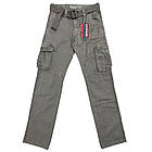 Джинси чоловічі ITENO (Tophero) р.33 світло-сірі літні тонкі прямі з накладними кишенями з боків, фото 2