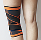 Бандаж на коліно/ Наколінник ортопедичний / Фіксатор коліна/ Колінний корсет / Фіксуючий бандаж коліна (Помаранчевий) M, фото 3