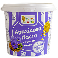 Арахисовая паста FunnyNuts с льном 1000г