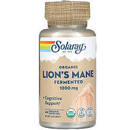 Ежовик гребенчатый SOLARAY "Fermented Lion's Mane" ферментированный гриб, 500 мг (60 капсул)