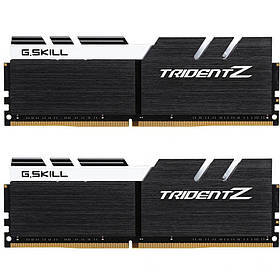 Модуль пам'яті для комп'ютера DDR4 16 GB (2x8 GB) 3200 MHz Trident Z Black H/White G.Skill (F4-3200C16D-16GTZKW)