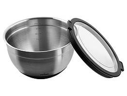 Миска з нержавіючої сталі з кришкою Vinzer (Вінзер) 2.5 л (50343)