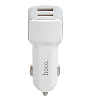 Зарядное устройство автомобильное HOCO Z23 7087, 2 USB, белое