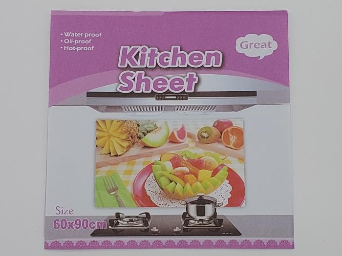 Клеящаяся защитная пленка для кухни на стену Самоклеющийся кухонный фартук скинали 90*60 cm IKA SHOP - фото 3 - id-p1470199988