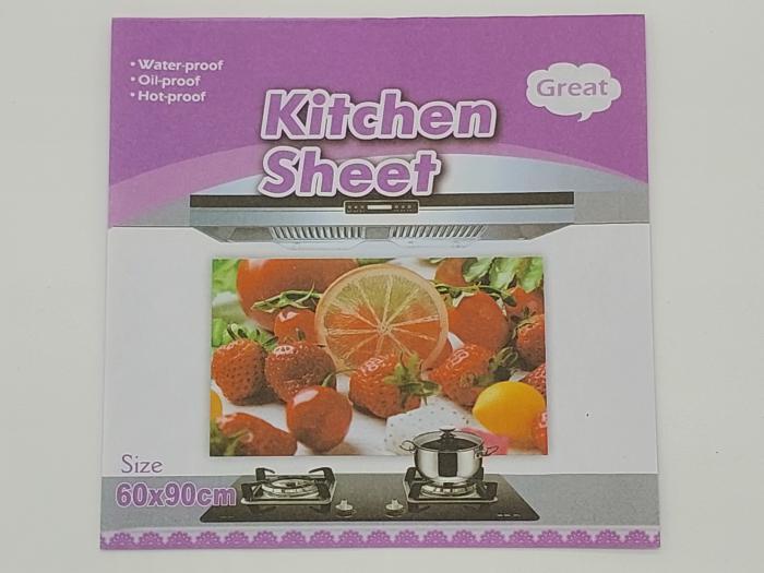 Клеящаяся защитная пленка для кухни на стену Самоклеющийся кухонный фартук скинали 90*60 cm IKA SHOP - фото 4 - id-p1470199988