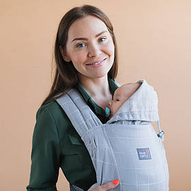 Слінг Love & Carry ЛавТай з народження до 15 кг, сірий LC332