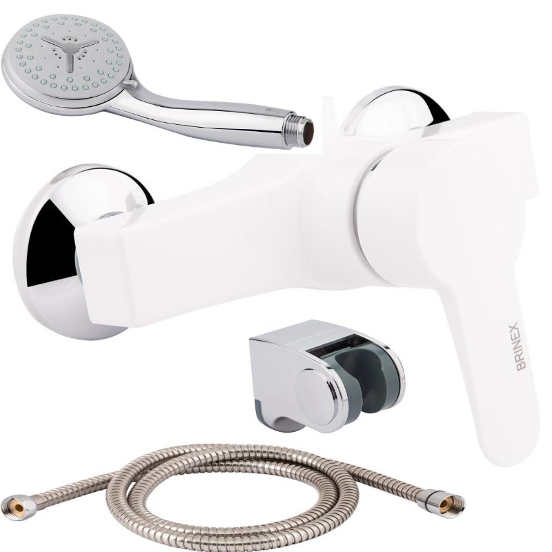 Змішувач для душу з термопластичного пластику в комплекті SW Brinex 40W 010-007 пластиковий змішувач, фото 1