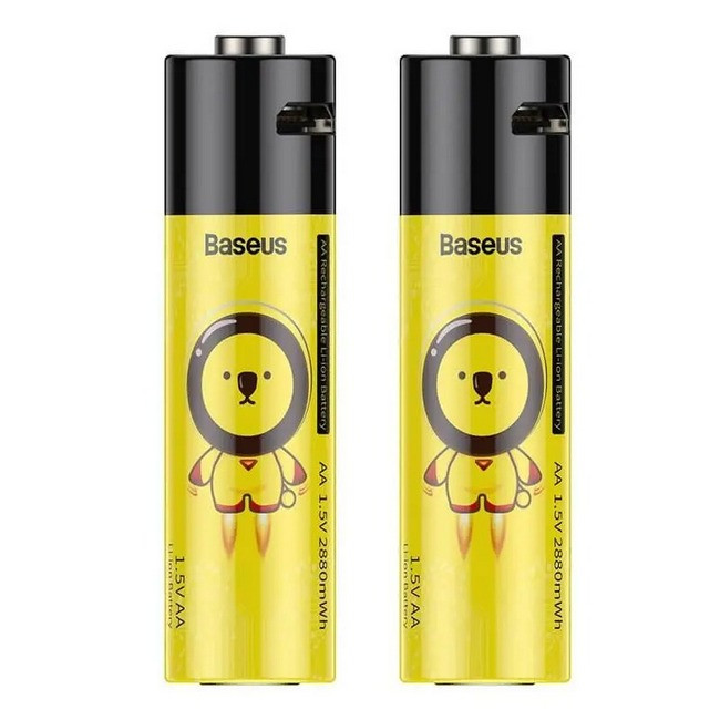 Акумуляторні батарейки АА BASEUS Rechargeable Li-ion Battery PCWH000211, 2 шт, фото 1