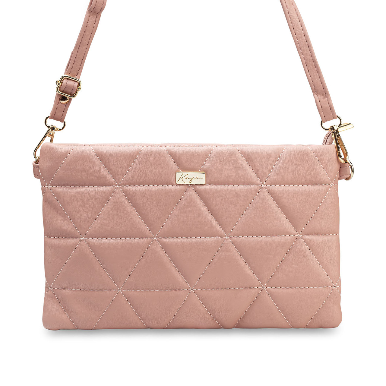 Жіноча сумочка-клатч через плече Kafa 840 світло-рожева, фото 1