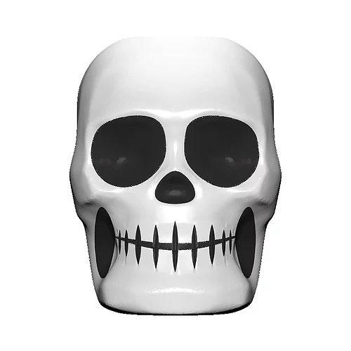 Металевий череп із цукерками Halloween Skull Tin with Smarties 17g (чорно-білий)