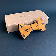 Краватка-метелик I&M Craft пісочний з квіточками (0102004009)