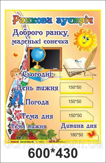 Стенд для нової української школи - Ранкова зустріч економ