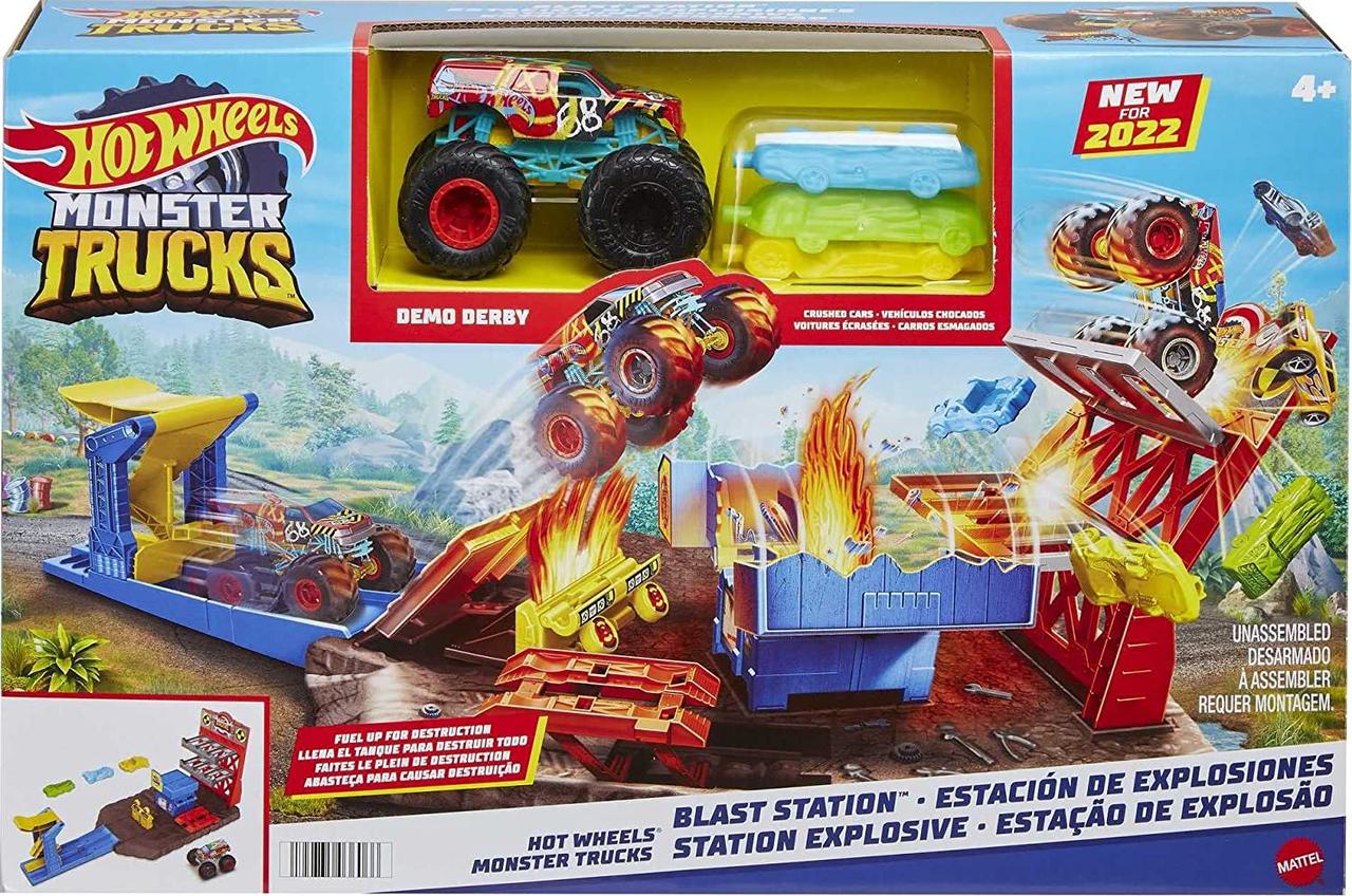 Трек Хот Вілс Пригоди на станції Hot Wheels Monster Trucks HFB12