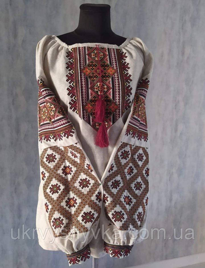 Жіноча блуза на льоні "Космацькі мотиви"