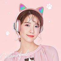 Навушники Bluetooth TUCCI STN28 Pink з вушками, фото 7