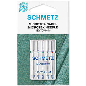 Голки Schmetz №60-80 microtex для шовку