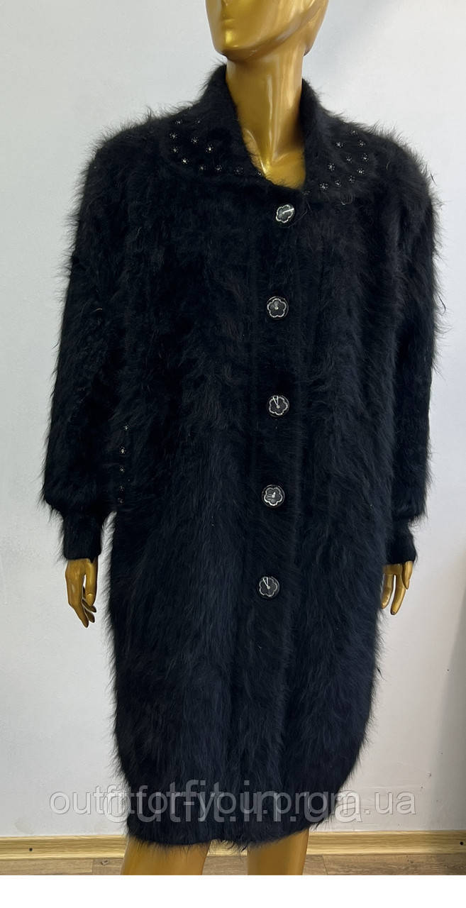 Пальто жіноче зимове хутряне ангора на підкладці
