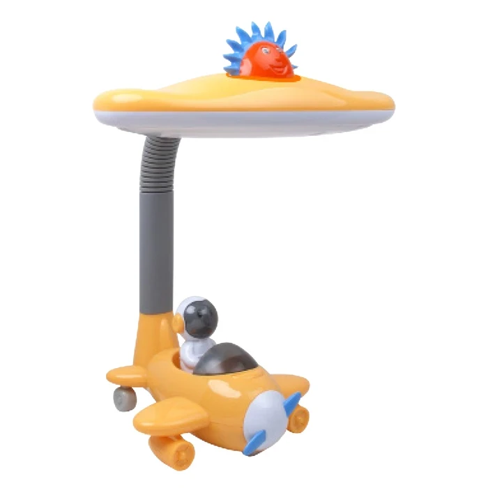 Настільний світильник/лампа дитячий літачок (пластик, жовтий) FLYER, фото 1